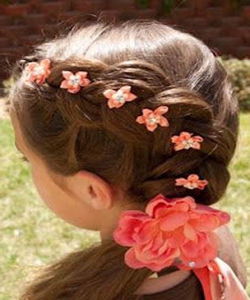 Flower Braid Ponytail. | Kids Hairstyles (View 5 of 25)