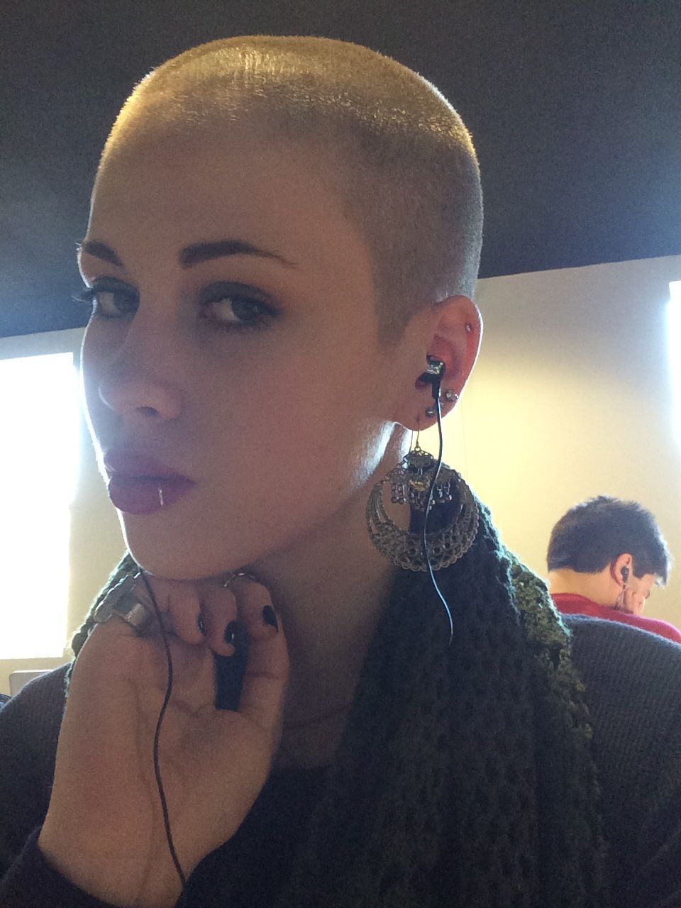Fourformyheadaches: Big Earrings And No Hair. | Buzzed, Bald, And Within Short Haircuts For Women With Big Ears (Photo 11 of 25)