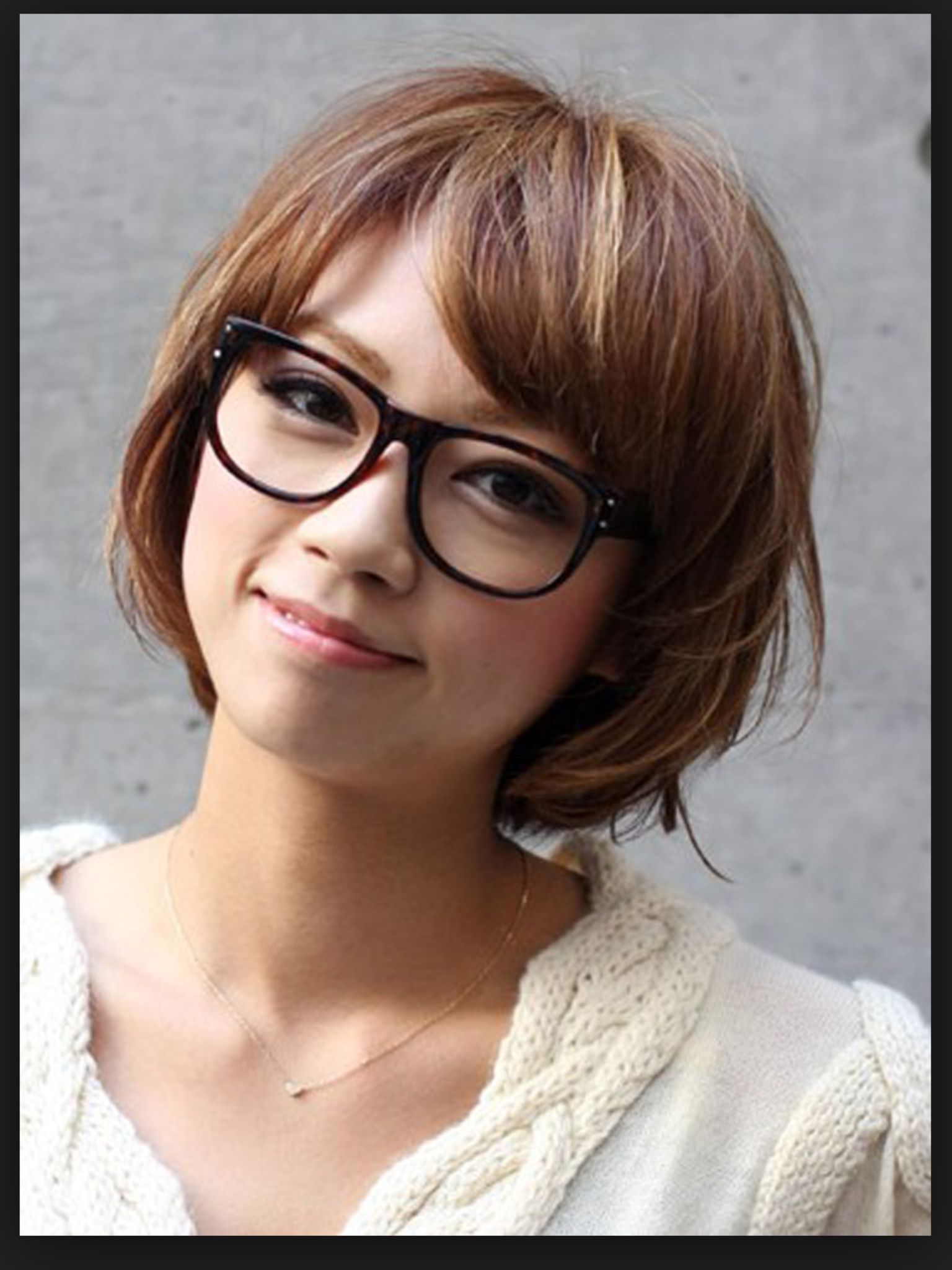 Glasses With A Trendy Bob | Haircuts In 2018 | Pinterest | Short For Short Haircuts With Bangs And Glasses (Photo 9 of 25)