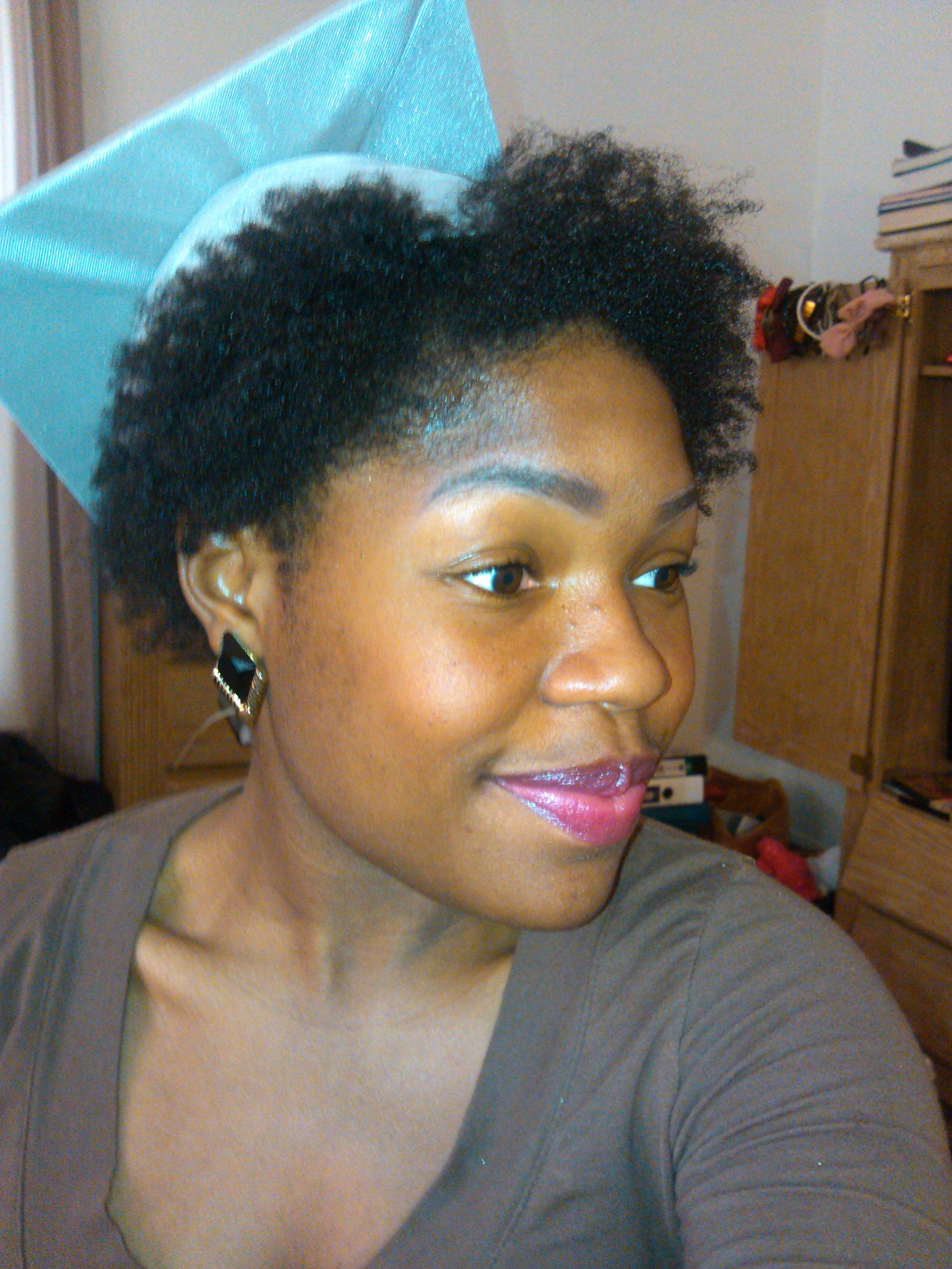 Graduation With Short Natural Hair: That Darn Cap! – Blackhairkitchen With Short Hairstyles With Graduation Cap (View 5 of 25)