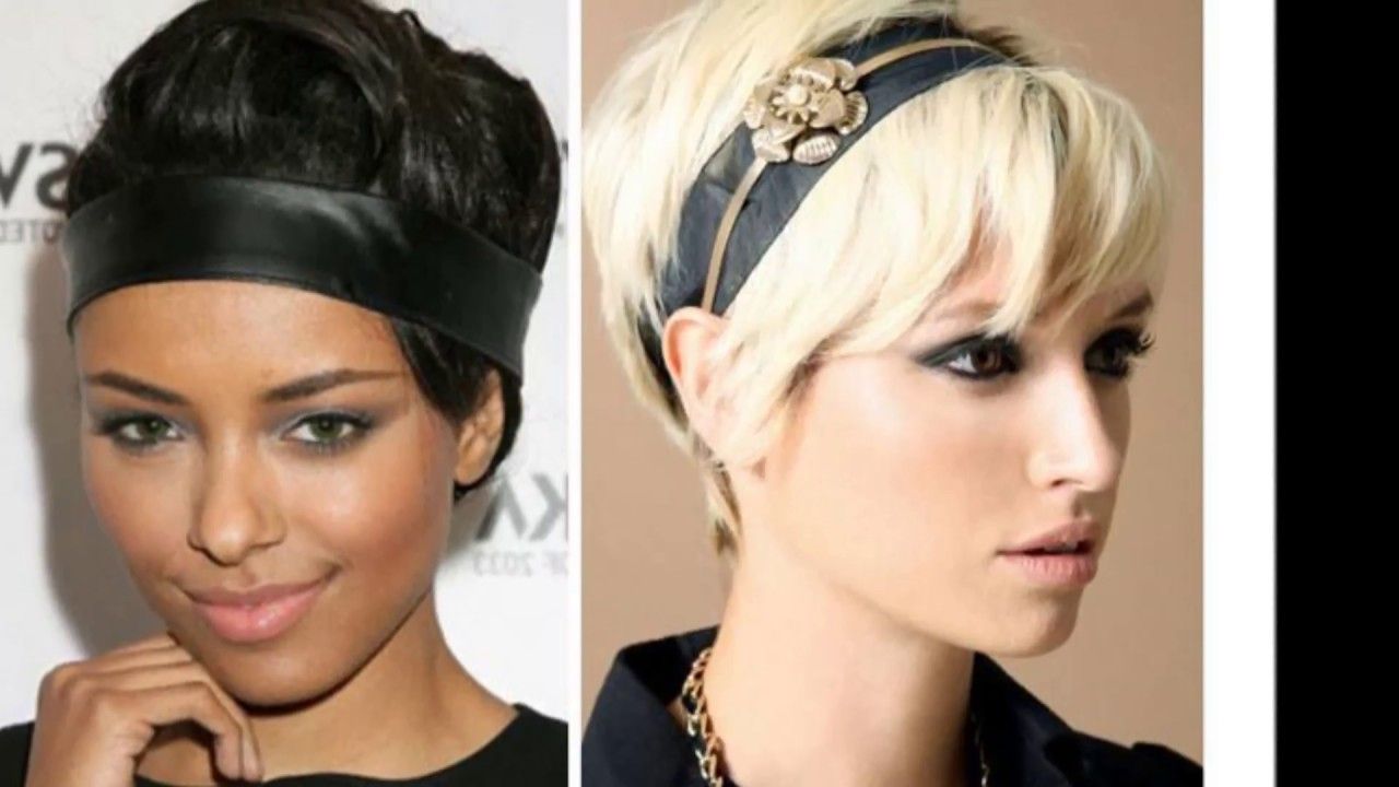 Headbands For Short Hair – Cool And Spicy – Youtube Throughout Short Hairstyles With Headband (View 3 of 25)