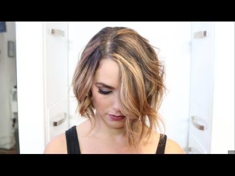How To Balayage Blonde Bronde Textured Chopped Bob Makeover – Youtube Throughout Straight Textured Angled Bronde Bob Hairstyles (Photo 7 of 25)