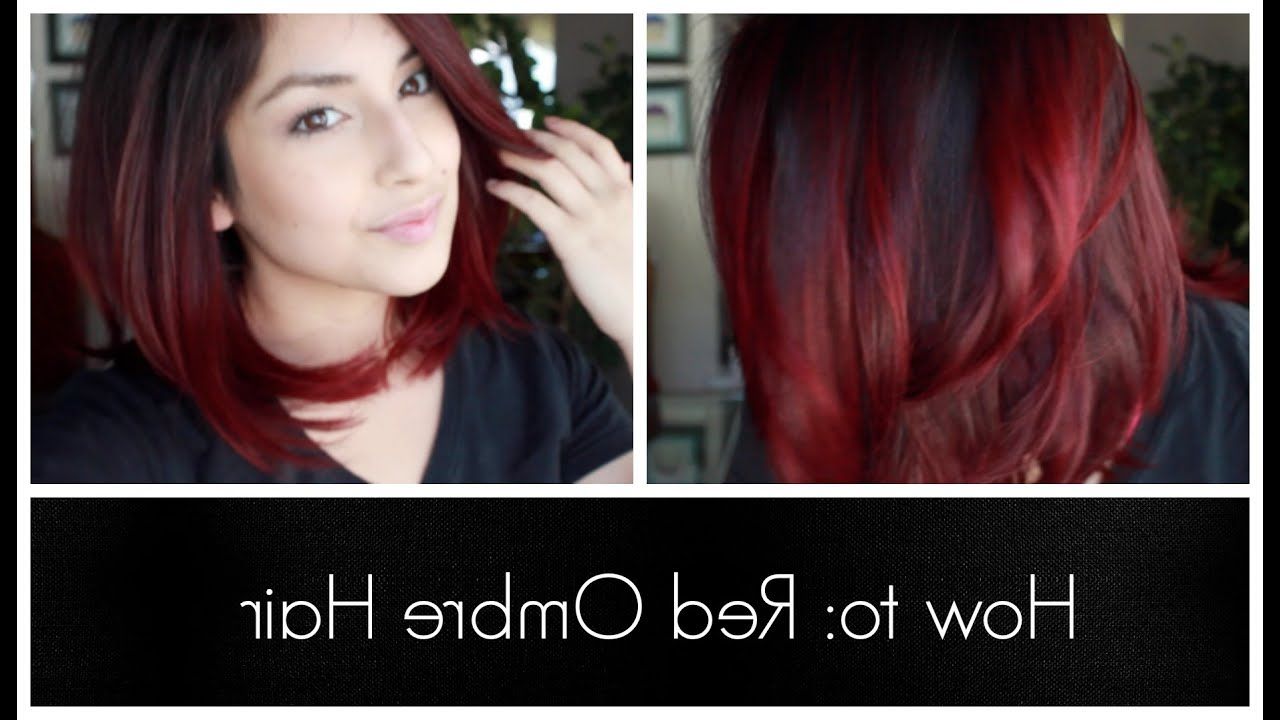 How To: Red Ombre Hair – Youtube With Short Hairstyles With Red Highlights (Photo 21 of 25)