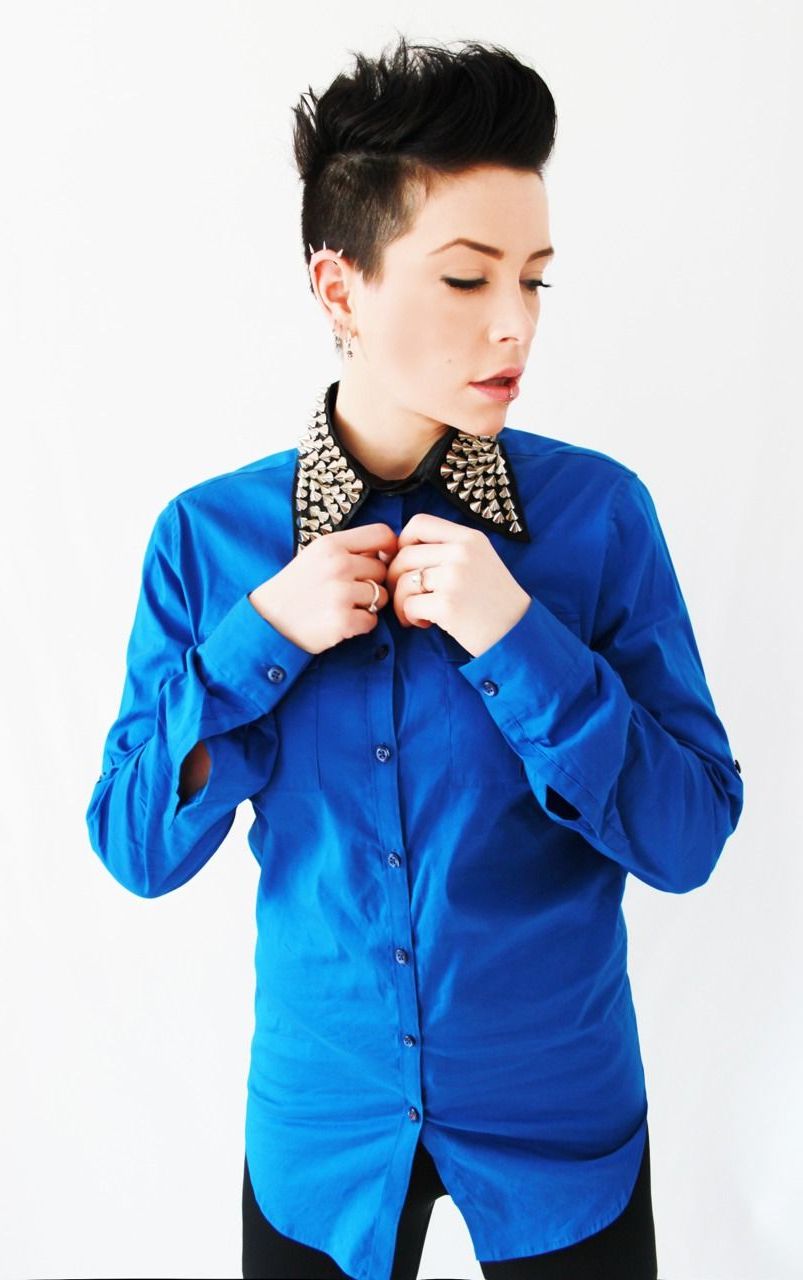 I Want That Shirt W/ Studs, So Cute. | Chic Tomgynous Style – My With Regard To Short Haircuts For Studs (Photo 8 of 25)