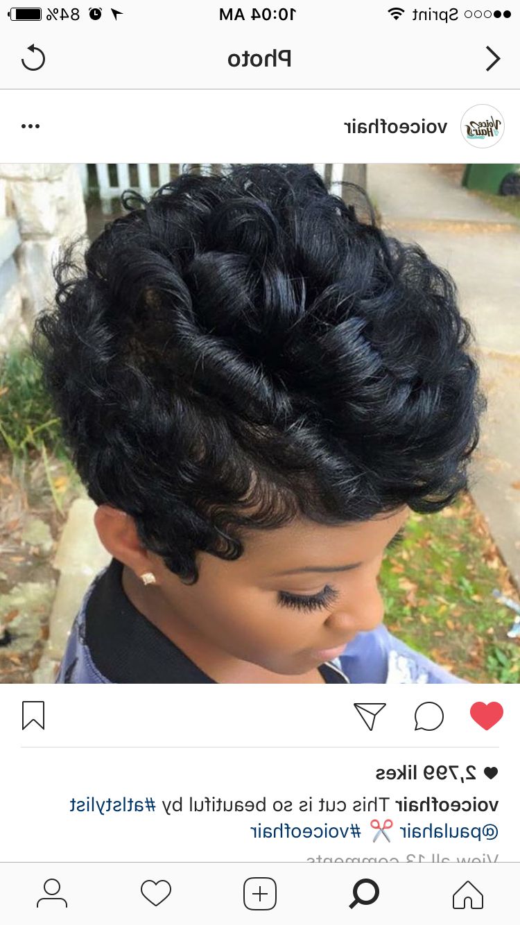 Ideas For Short, Tapered Cut For Relaxed Hair. | Black Hairstyles In For Soft Curly Tapered Pixie Hairstyles (Photo 16 of 25)