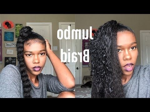 Jumbo Braid Ponytail With Kanekalon Hair | Natural Hair Intended For Multicolored Jumbo Braid Ponytail Hairstyles (View 10 of 25)