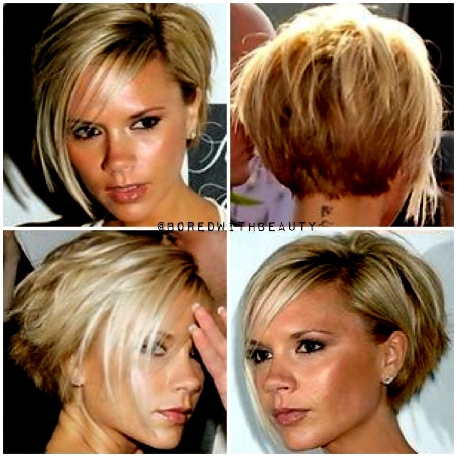 Kapsels Victoria Beckham Short Haircuts With Front And Back Pictures Pertaining To Victoria Beckham Short Hairstyles (Photo 16 of 25)