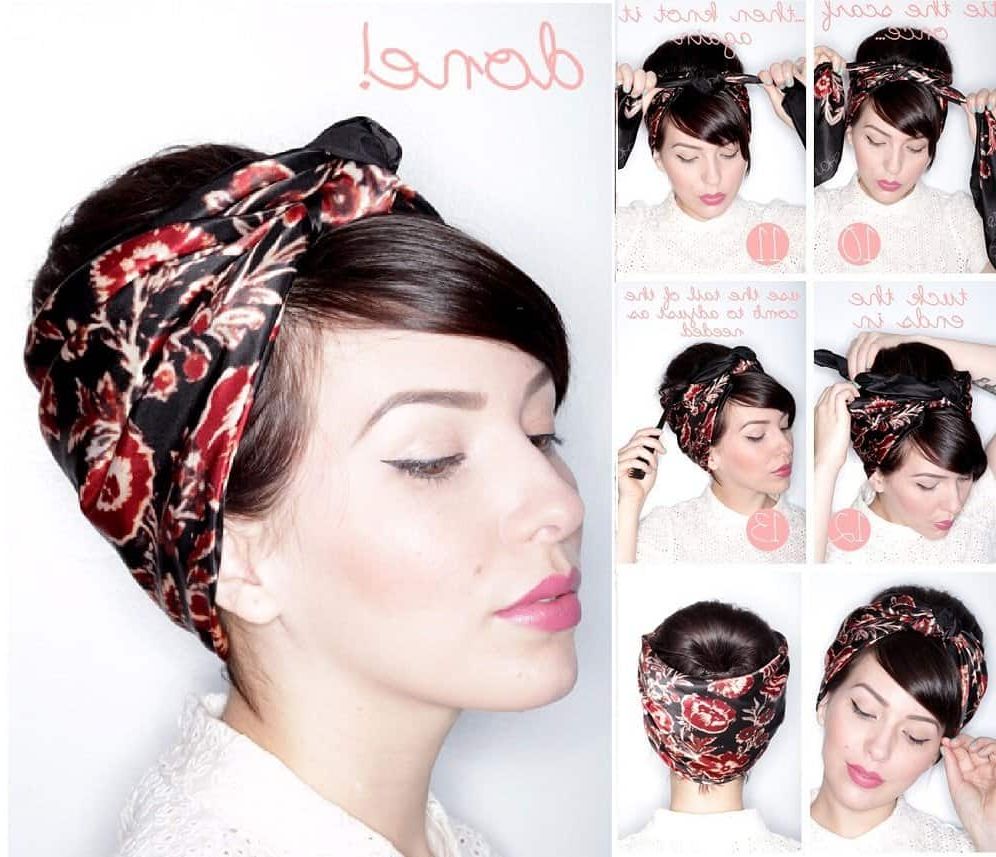 Learn 20 Cool Ways To Wear A Headscarf This Summer – Ritely Pertaining To Short Hairstyles With Bandanas (Photo 25 of 25)