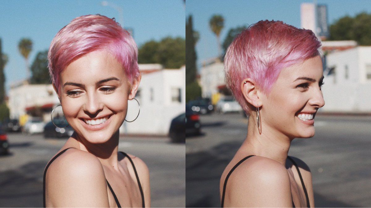 Lisa Cimorelli's Short Pink Hair | Cool Hair In 2018 | Pinterest Regarding Pink Short Hairstyles (View 20 of 25)
