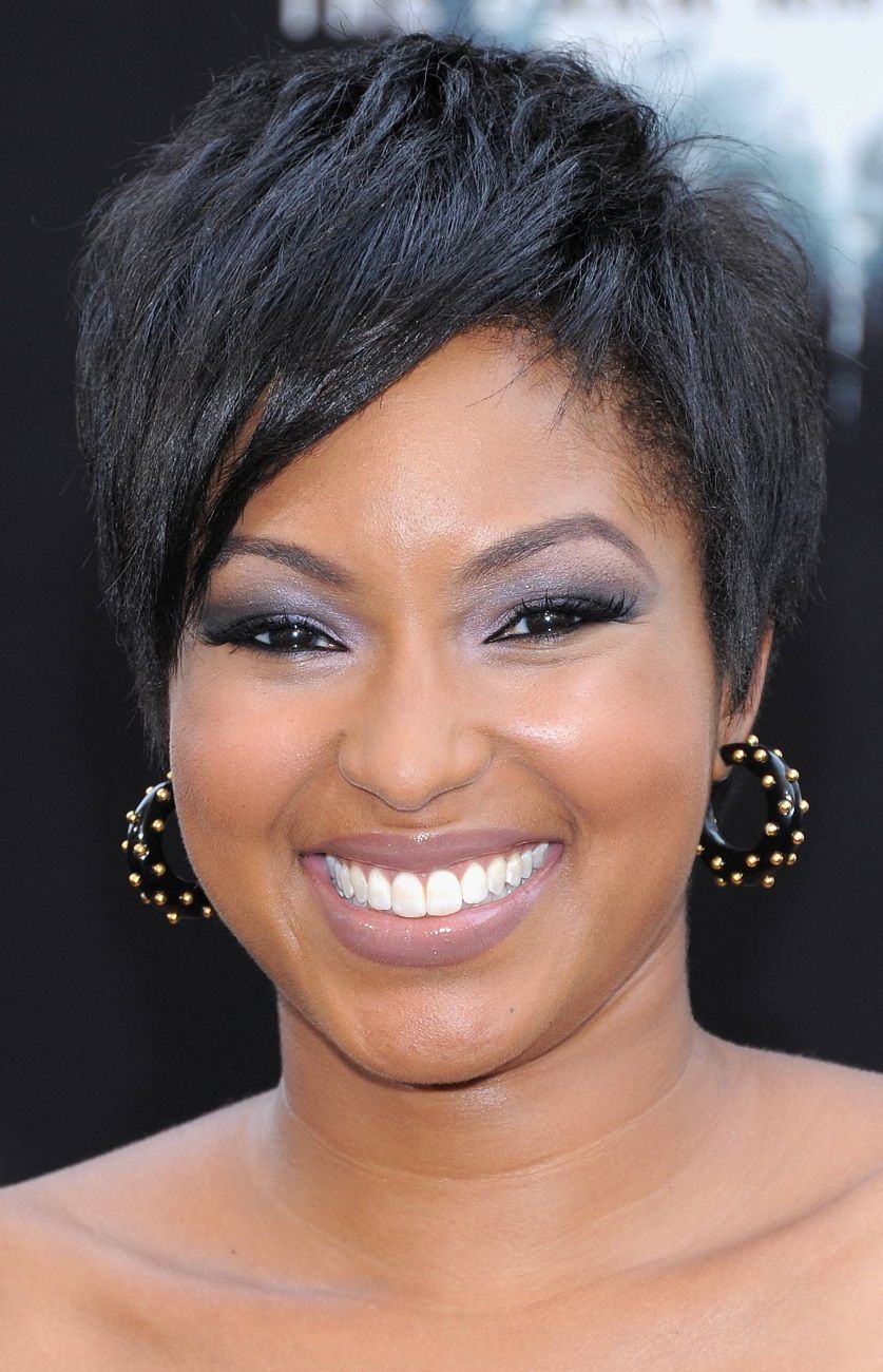Long Hairstyles For Black Woman With Round Faces Short Hair Cuts Intended For Short Haircuts For Round Faces African American (Photo 14 of 25)