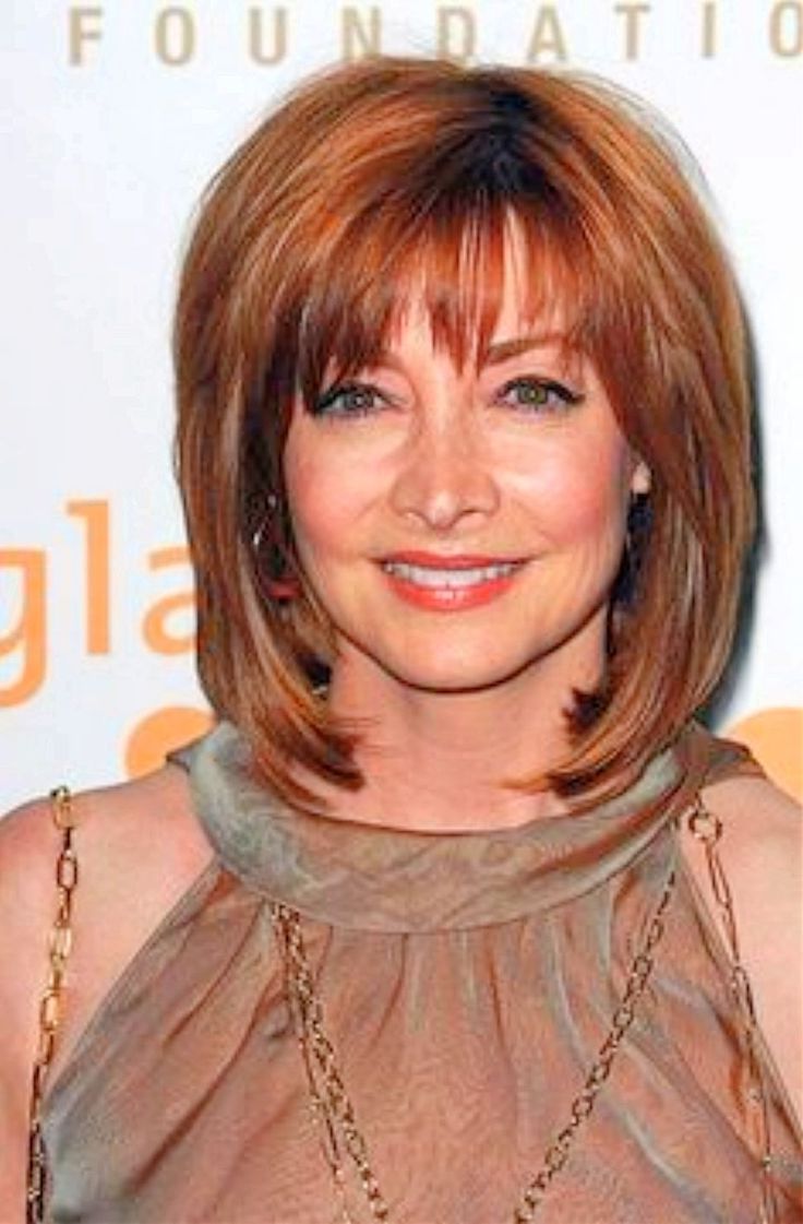 Medium Length Hairstyles For Women Over 60 | Bangs | Pinterest Throughout Medium Short Haircuts For Women Over 50 (Photo 21 of 25)