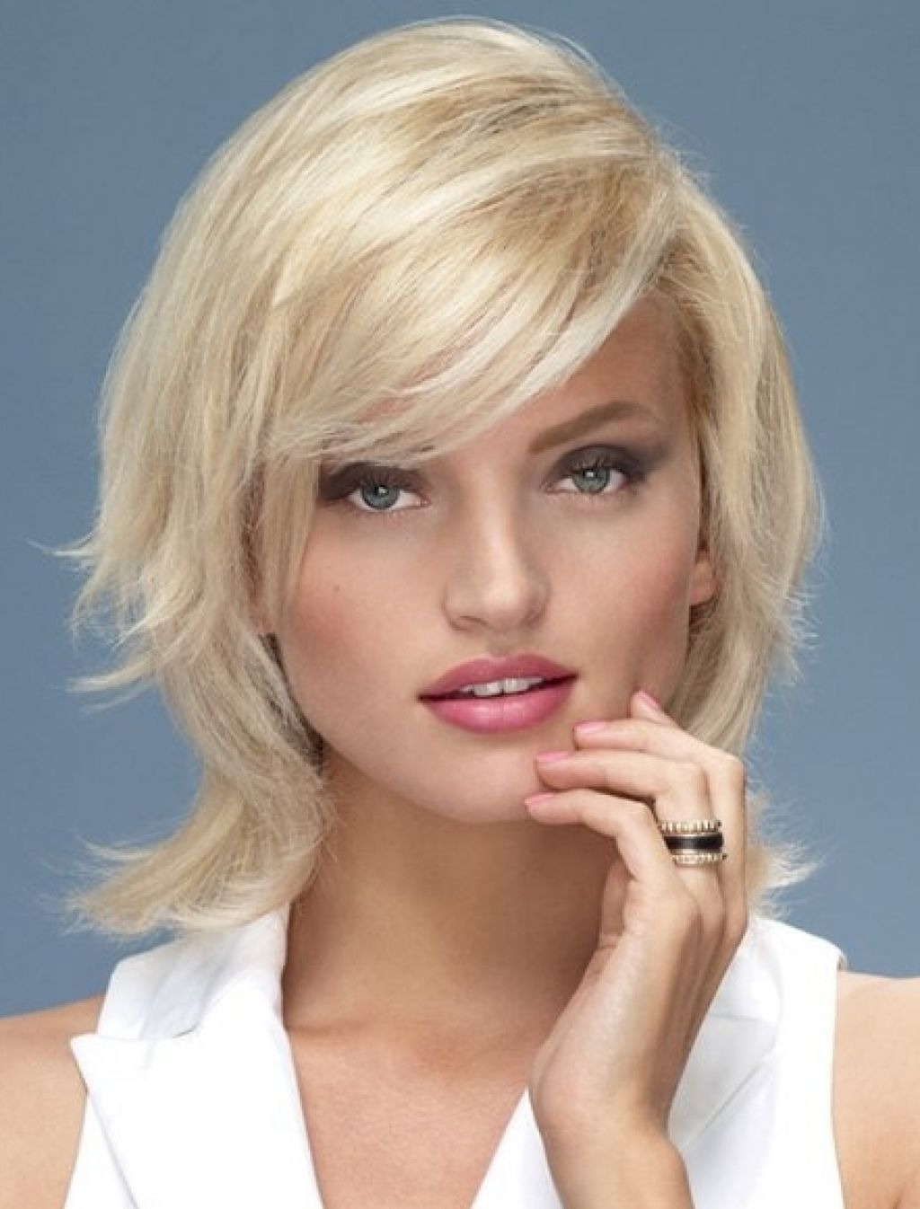 Medium Length Layered Hair With Bangs – Hairstyle For Women & Man Pertaining To Short Hairstyles With Bangs And Layers For Round Faces (Photo 3 of 25)