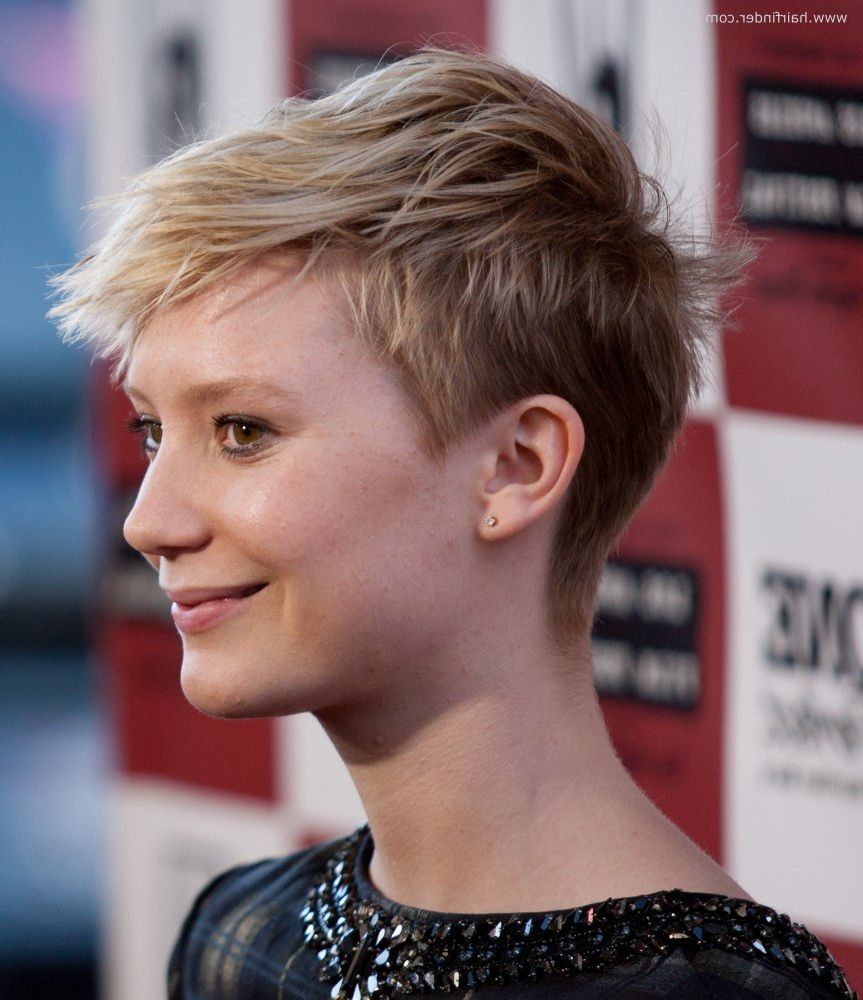 Mia Wasikowska With Her Hair Cropped Very Short Around Her Nape And Ears For Cropped Short Hairstyles (Photo 13 of 25)
