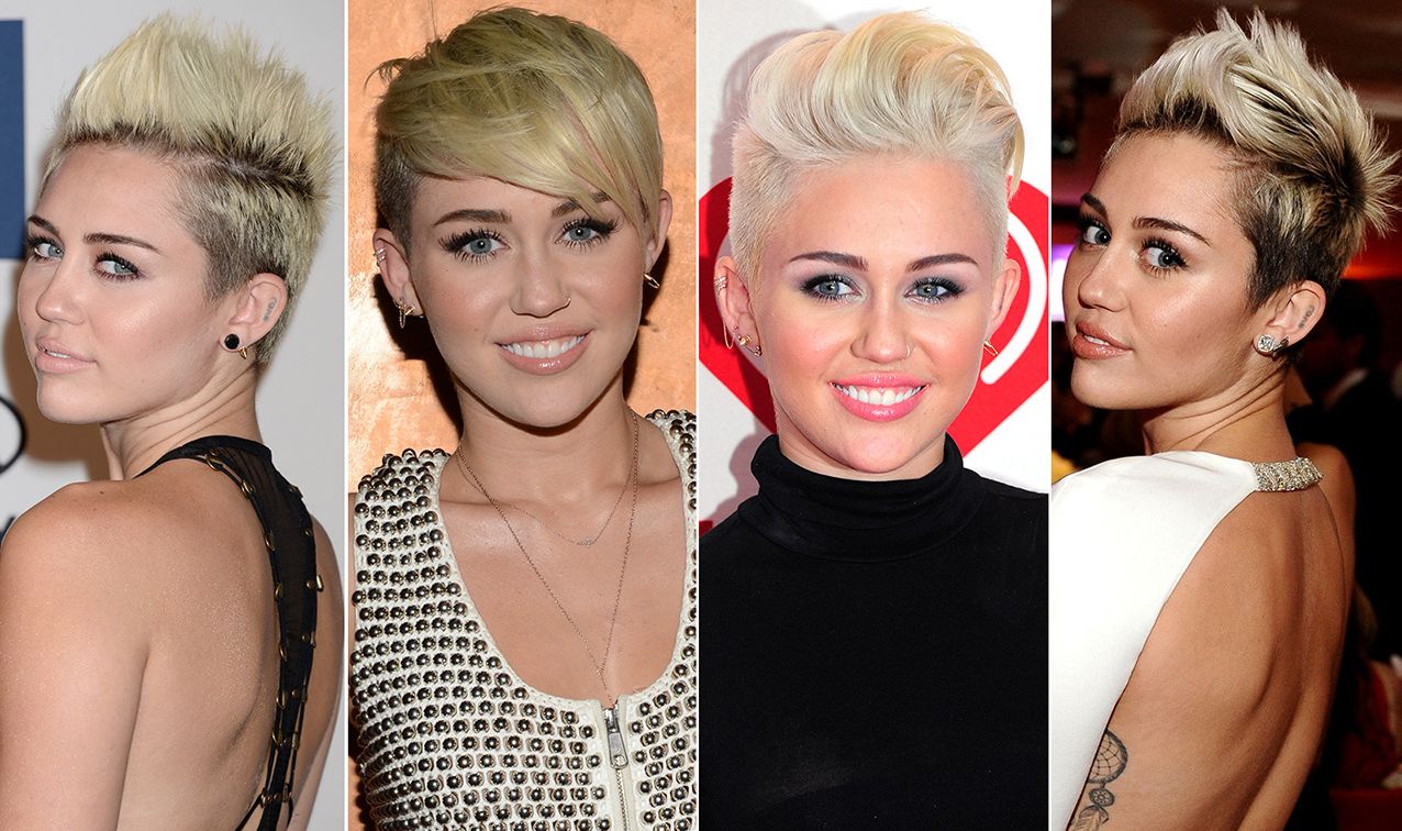Miley Cyrus Ditches Her Blonde Hair, Dyes Short 'do Brown – Aol Inside Miley Cyrus Short Haircuts (Photo 20 of 25)