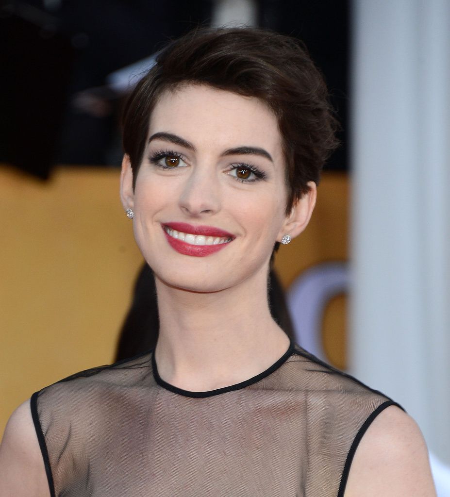 More Pics Of Anne Hathaway Pixie (8 Of 39) – Short Hairstyles Throughout Anne Hathaway Short Hairstyles (View 11 of 25)