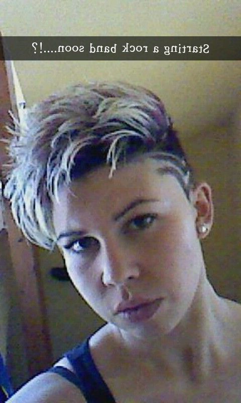 My New Undercut. Dark Roots Fading To Pink And White Blond | Pixie Within White Bob Undercut Hairstyles With Root Fade (Photo 23 of 25)