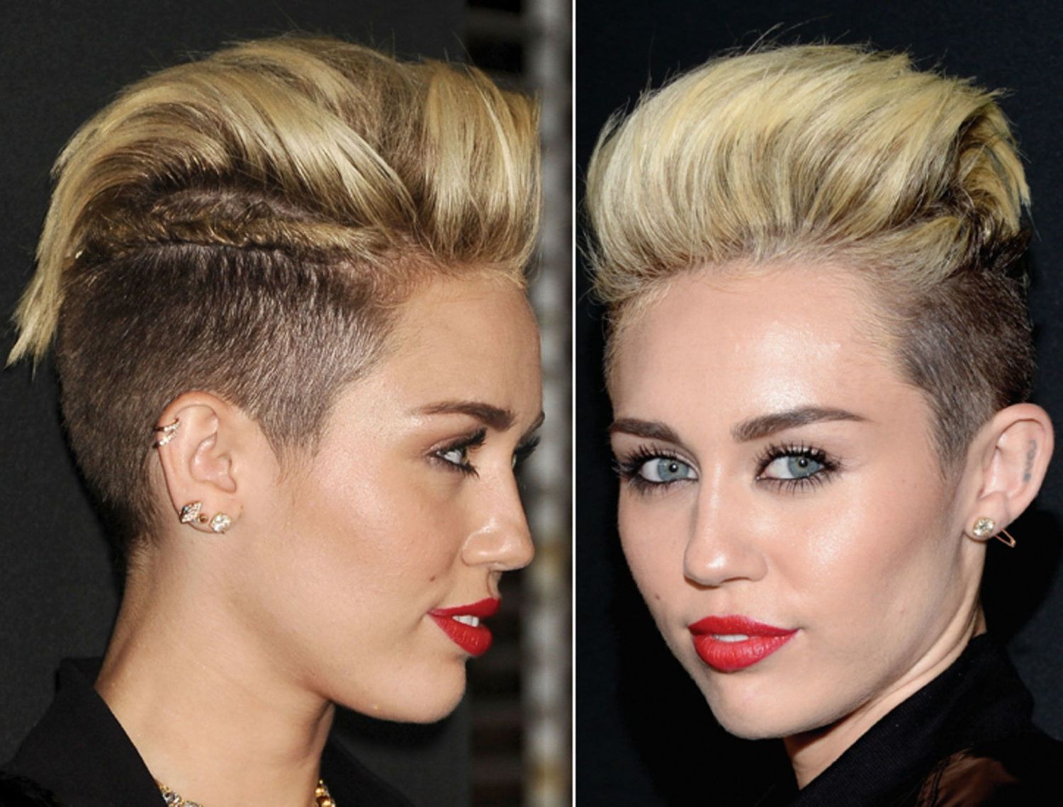 Oh, Look! Miley Cyrus Shows Us A Super Cute Way To Tweak Your Mohawk Intended For Miley Cyrus Short Hairstyles (View 25 of 25)