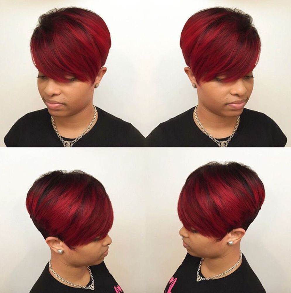 Pincharlene On Hair Crushin | Pinterest | Red Pixie, Short Intended For Red And Black Short Hairstyles (View 6 of 25)
