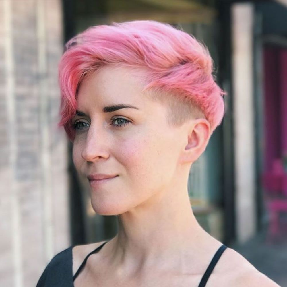 Pink Undercut Short Hairstyles 2018 2019 – Hairstyles Pertaining To Pinks Short Haircuts (View 23 of 25)