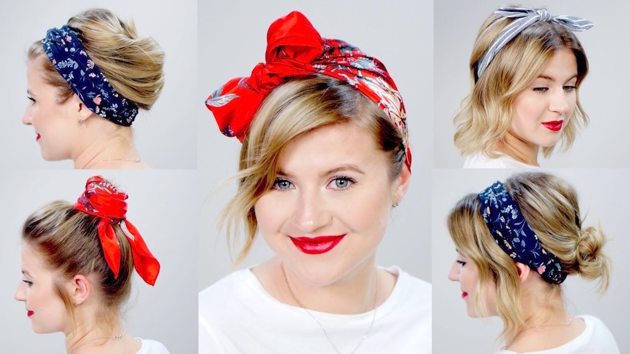 Pinmelanie Domgaard On Hair & Beauty | Pinterest | Shoulder Pertaining To Short Hairstyles With Bandanas (View 24 of 25)