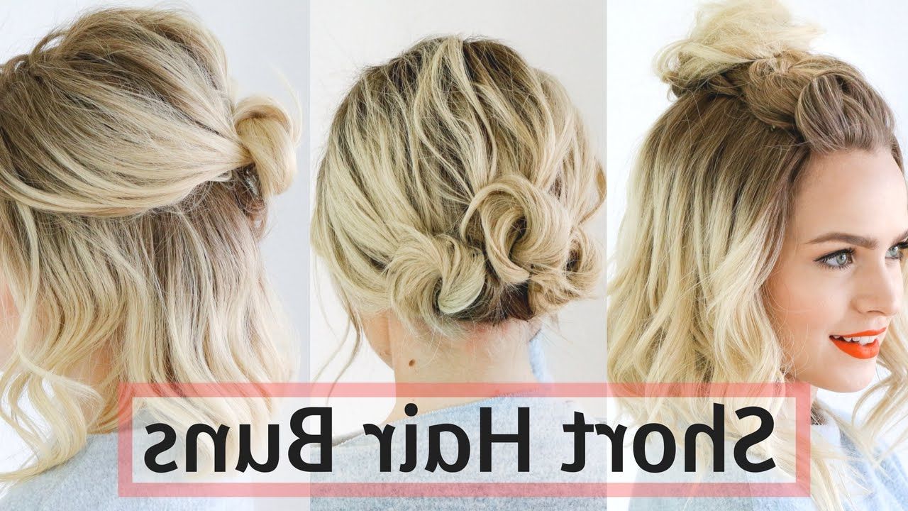 Quick Bun Hairstyles For Short / Medium Hair – Hair Tutorial! – Youtube In Short To Medium Haircuts (Photo 10 of 25)