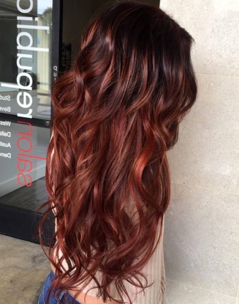 Red Highlights In Dark Brown Short Hair – Curlyhairstyle (View 19 of 25)