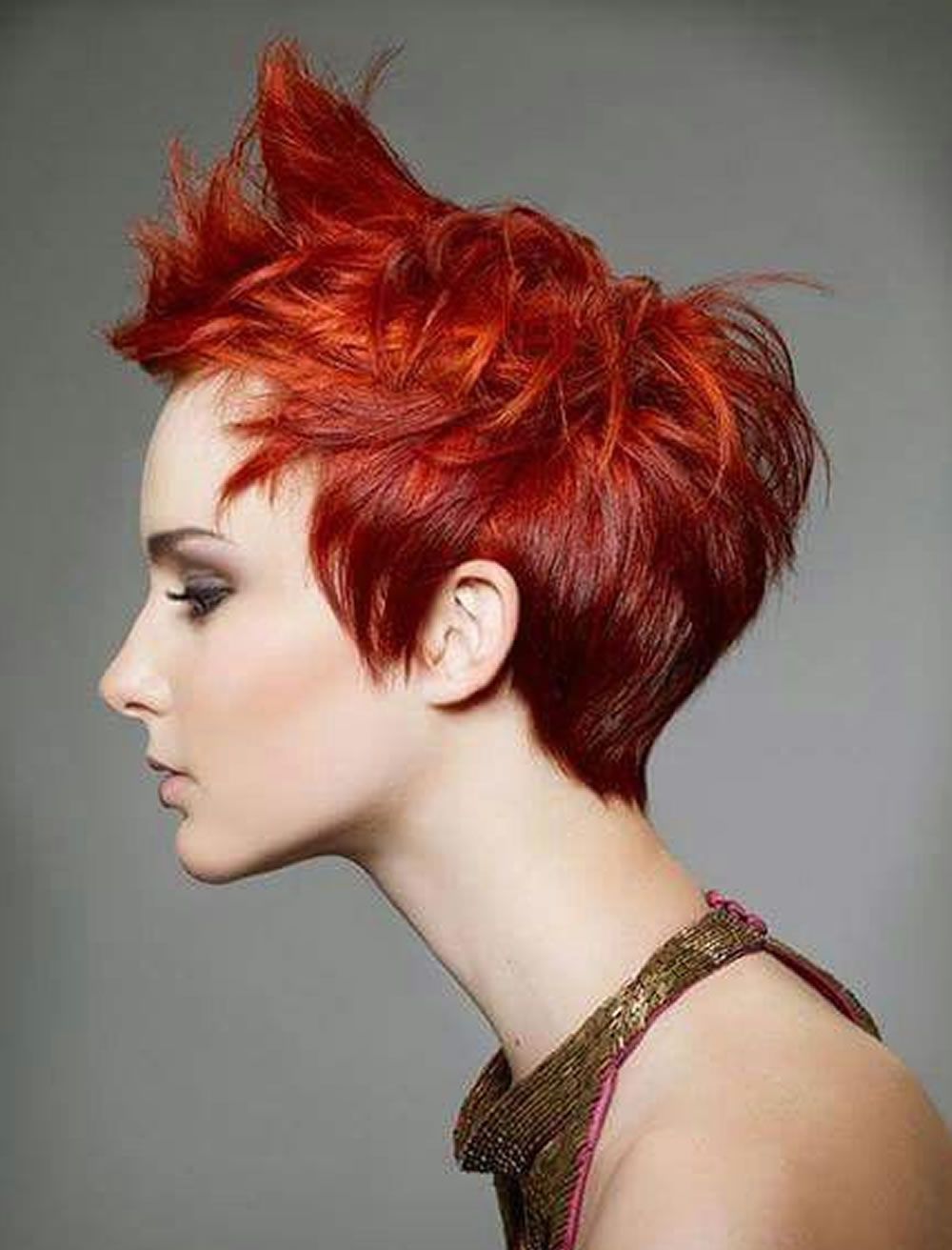 Red Messy Trend Short Hair For Young Girls – Hairstyles In Short Hairstyles For Young Girls (View 19 of 25)