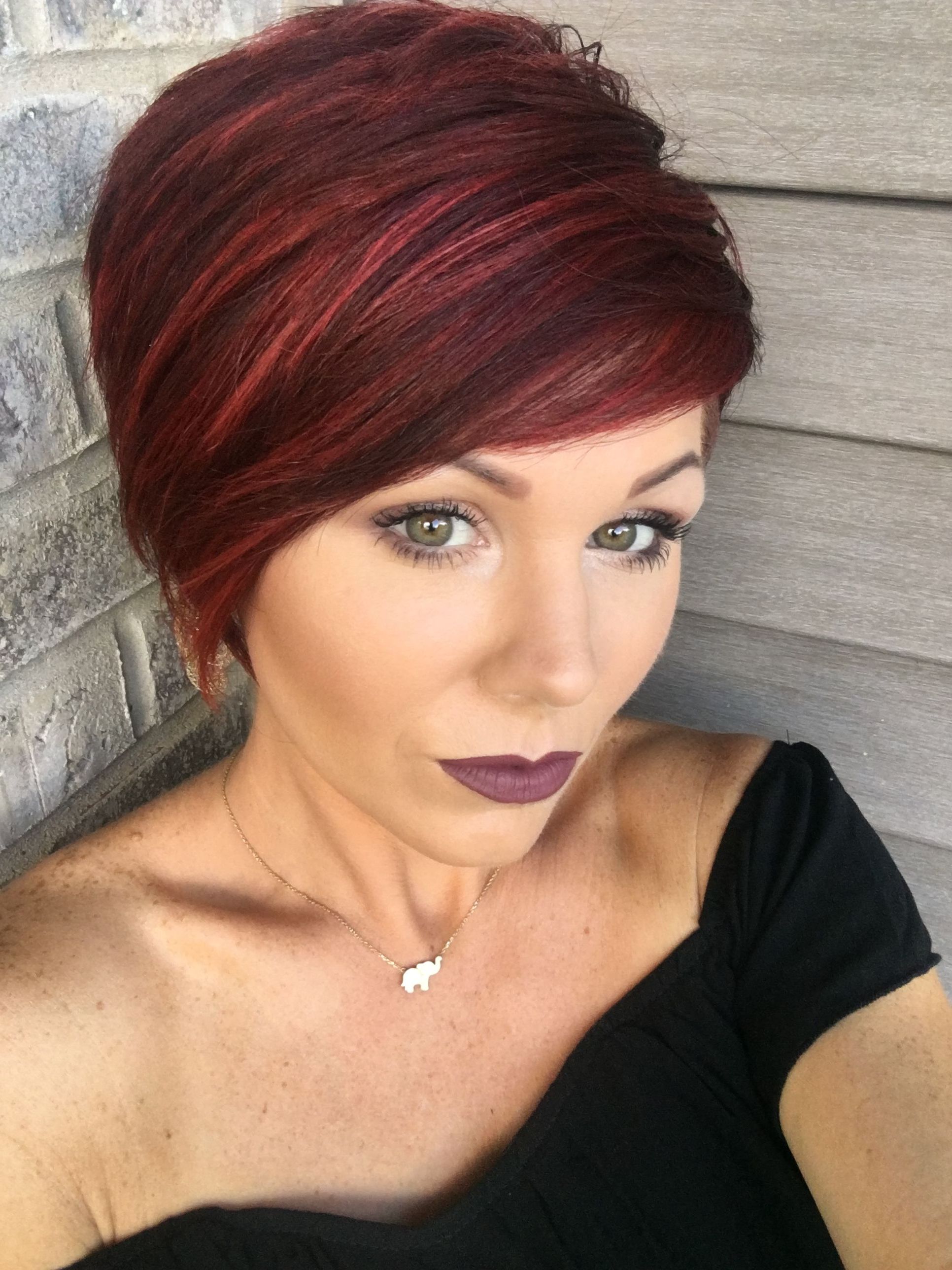 Red Pixie With Highlights | Hairstyles/inspiration In 2018 Within Short Hairstyles With Red Highlights (Photo 12 of 25)
