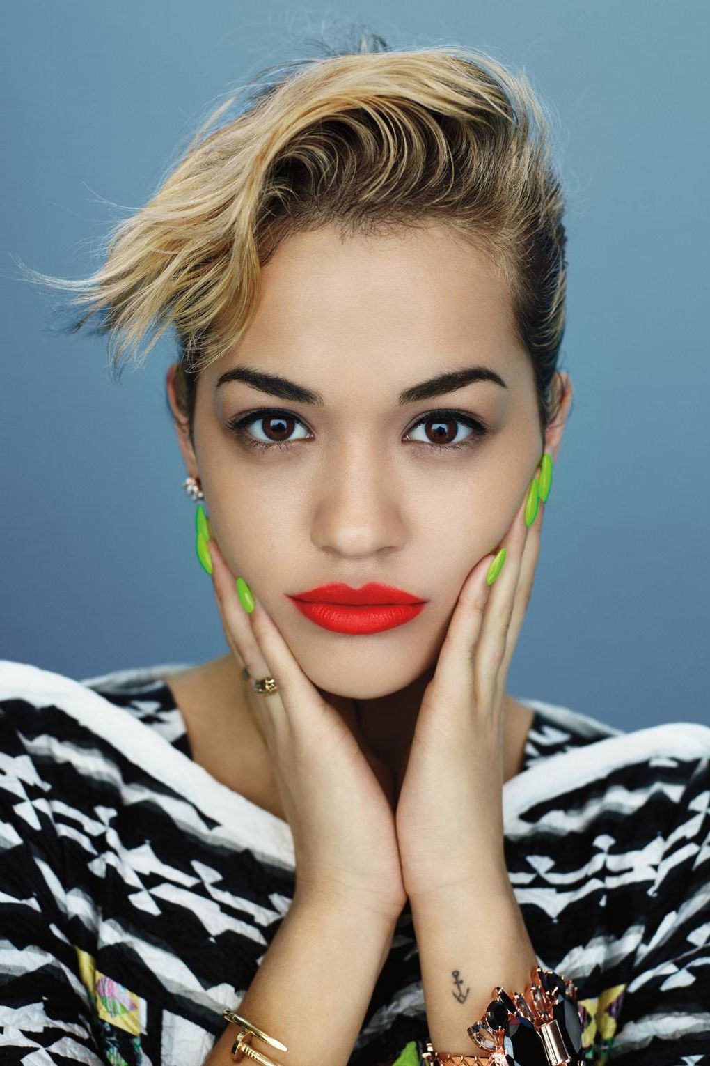 Rita Ora's Beauty Interview And Secrets Red Lips New Hairstyle Intended For Rita Ora Short Hairstyles (View 17 of 25)