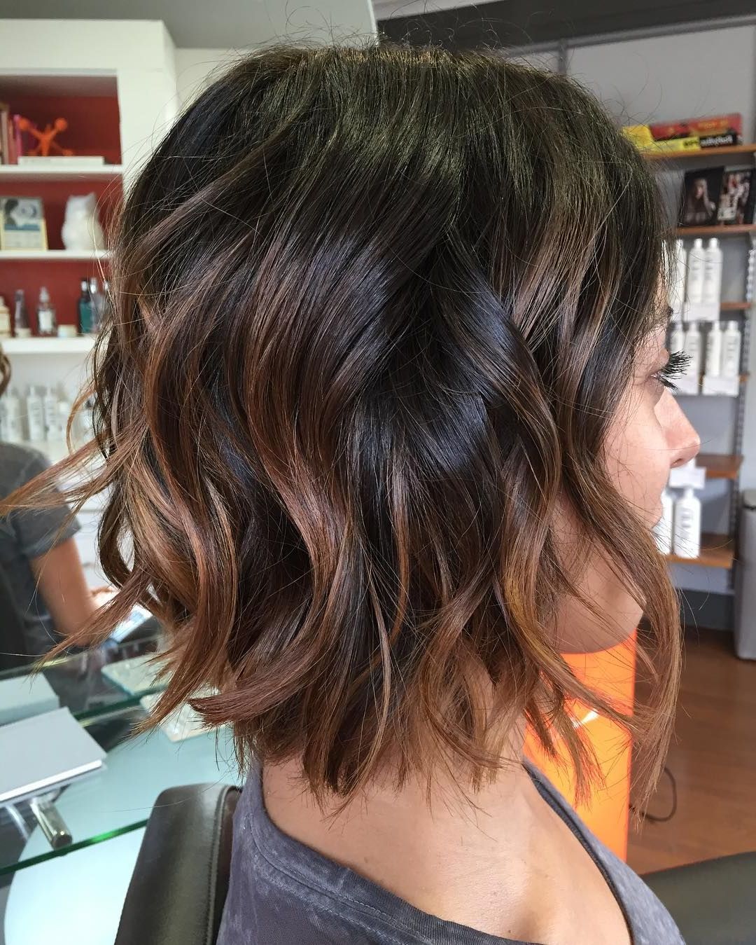 See This Instagram Photo@rinsesalon • 52 Likes | Hairstyles Inside Sexy Tousled Wavy Bob For Brunettes (View 17 of 25)