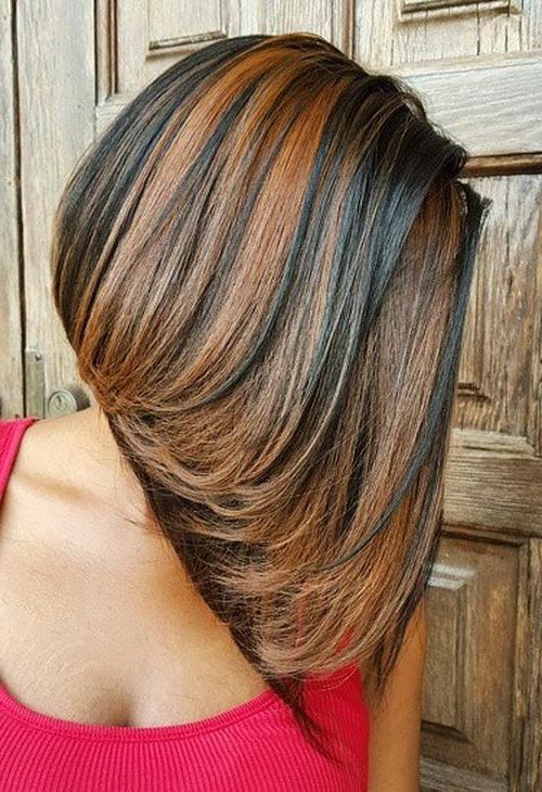 Sew Hot: 40 Gorgeous Sew In Hairstyles In 2018 | New Do, New U Throughout Layered Caramel Brown Bob Hairstyles (Photo 12 of 25)