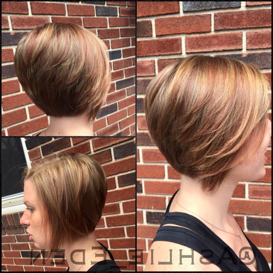 Short Bob Long Front Layers And Stacked In The Back. Blonde And For Short In Back Long In Front (Photo 1 of 25)