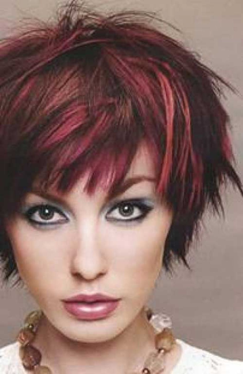 Short Brown Hair With Auburn Highlights Intended For Short Haircuts With Red And Blonde Highlights (Photo 16 of 25)