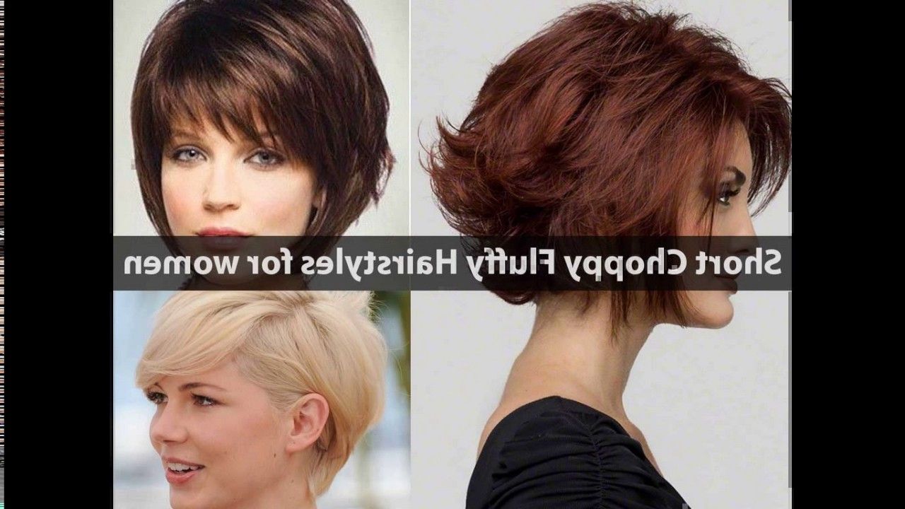 Short Choppy Layered Haircuts For Round Faces – Youtube Regarding Short Hairstyles With Bangs And Layers For Round Faces (Photo 18 of 25)