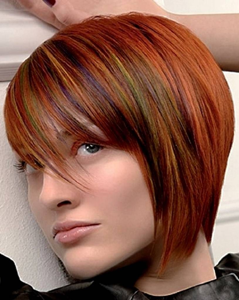 Short Dark Brown Hair With Red Highlights – Hairhighlights.ml In Short Hairstyles With Red Highlights (Photo 11 of 25)