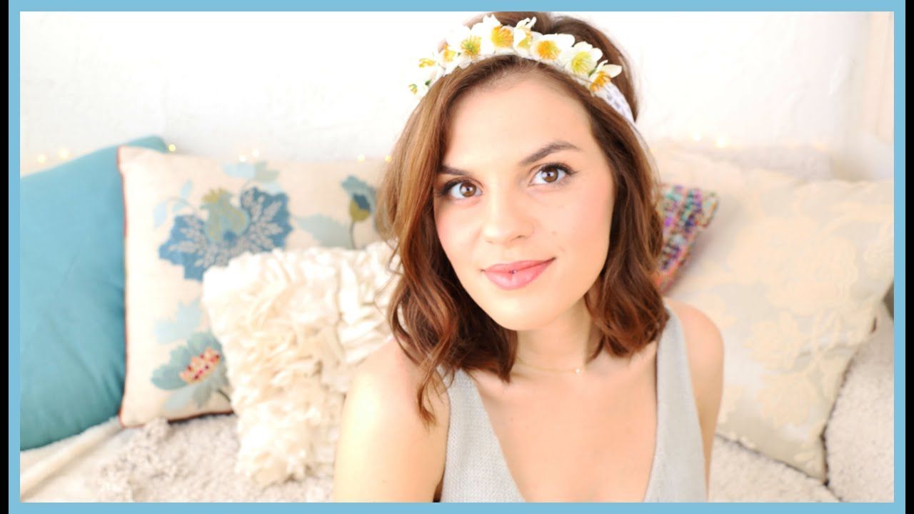Short Hair Curls & Flower Headbands – Youtube Within Short Hairstyles With Headbands (Photo 20 of 25)