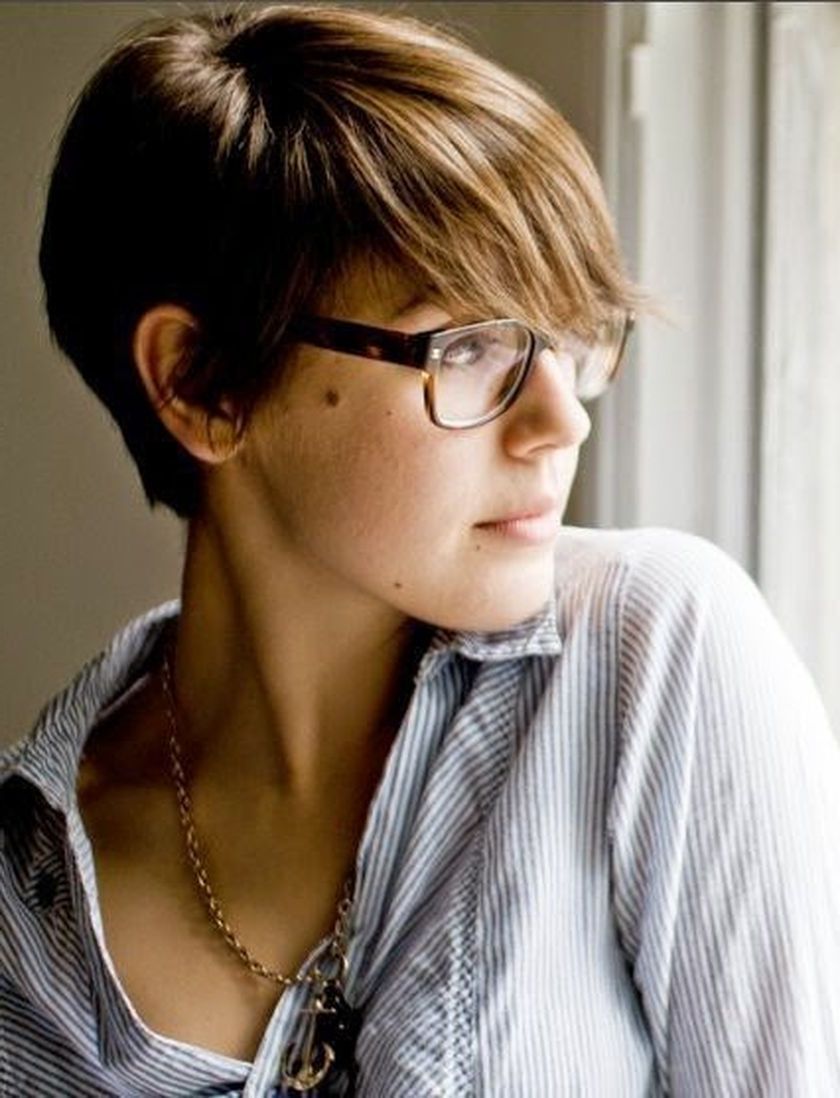 Short Hair Pixie Cut Hairstyle With Glasses Ideas 8 | Hair Styles Inside Short Haircuts For Glasses (View 7 of 25)