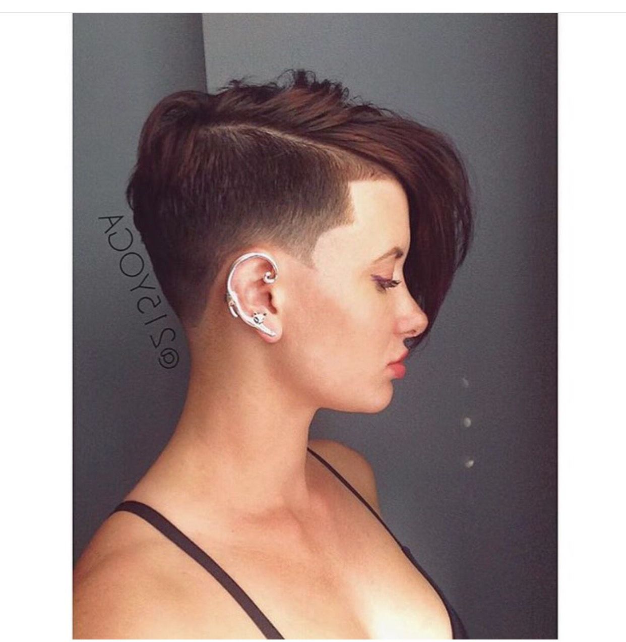 Short Hair Shaved Side | Short Hair Cuts Women | Pinterest | Short Throughout Short Hairstyles With Shaved Side (View 9 of 25)