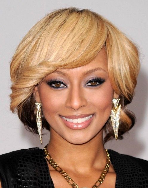 Short Haircut For Thick Hair: Blonde Flick Back Fringe Faux Bob From Inside Short Hairstyles With Flicks (Photo 5 of 25)