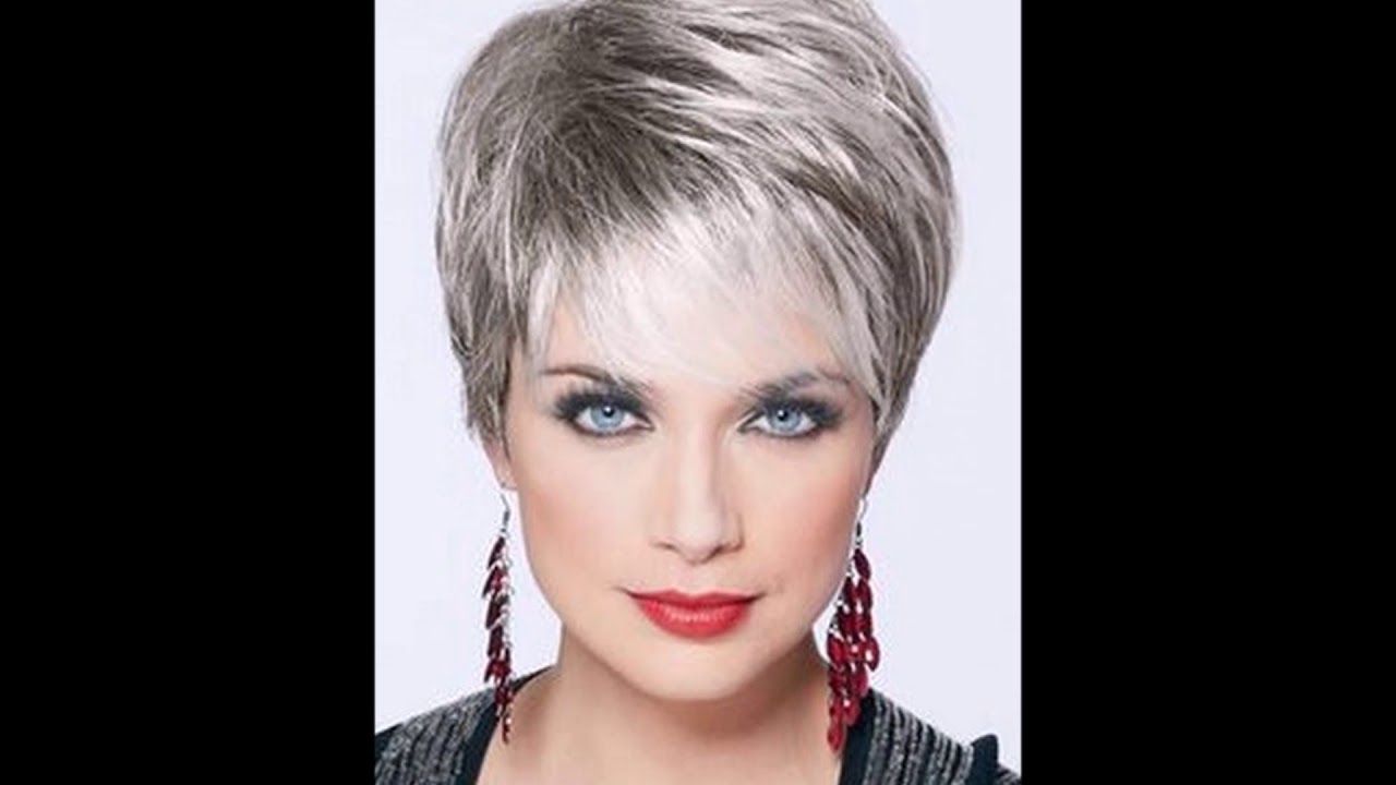 Short Hairstyles For Grey Hair Gallery – Youtube Regarding Short Haircuts For Grey Hair (View 3 of 25)