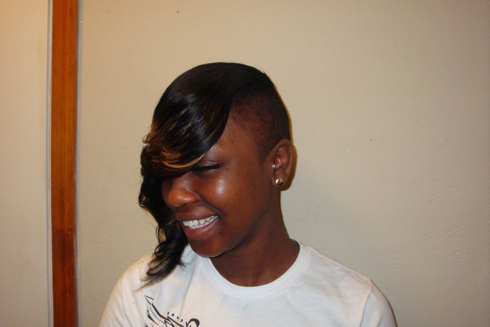 Short Hairstyles With Tracks In Short Hairstyles With Feathered Sides (View 12 of 25)