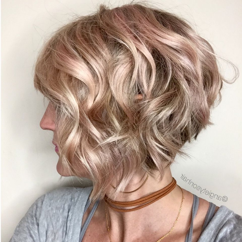 Short Layered Bob Hairstyles For Curly Hair Women Medium Haircut Bob Pertaining To Stacked Curly Bob Hairstyles (Photo 4 of 25)