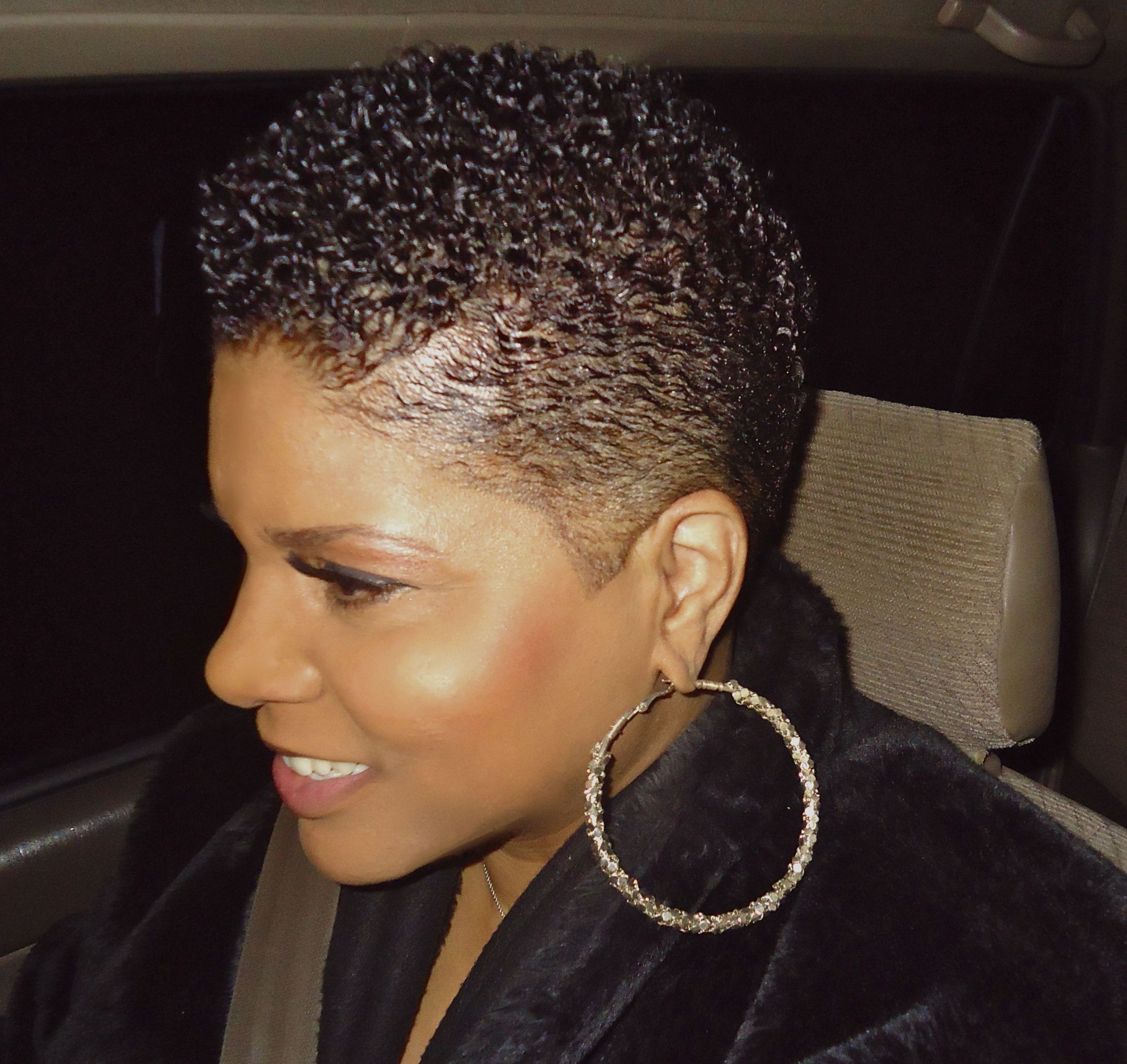 Short Natural Black Hair. Slicked Down. | Natural Hair / Afro Inside Curly Black Tapered Pixie Hairstyles (Photo 2 of 25)