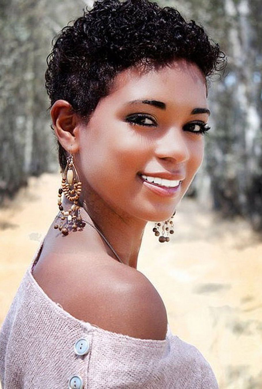 Short Natural Curly Hairstyles For Black Hair | Natural Hairstyles With Naturally Curly Short Haircuts (Photo 18 of 25)