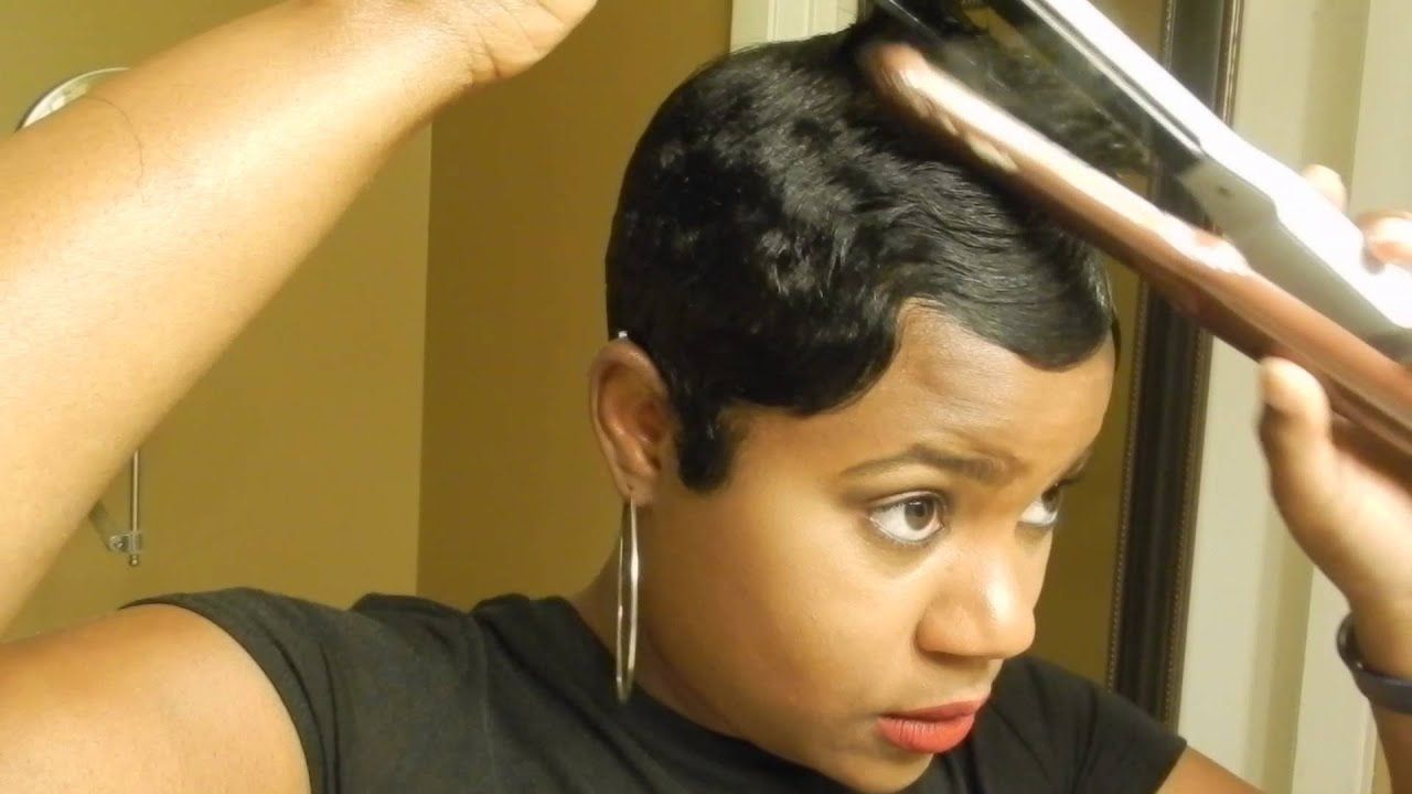 Short Relaxed Hair Tutorial: How I Style My Short Cut – Youtube Inside Relaxed Short Hairstyles (Photo 3 of 25)