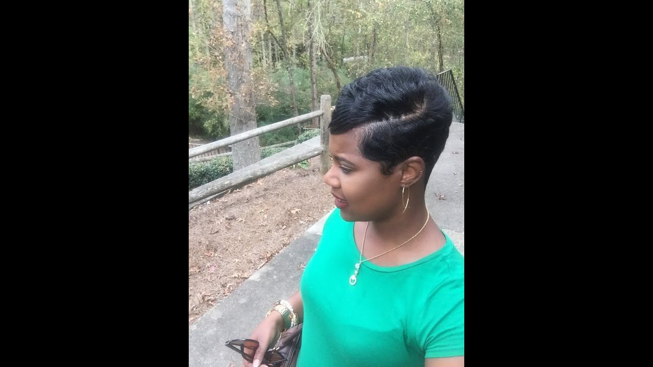 Short Relaxed Hair Tutorial: How I Style My Short Cut – Youtube Inside Short Haircuts For Relaxed Hair (Photo 22 of 25)