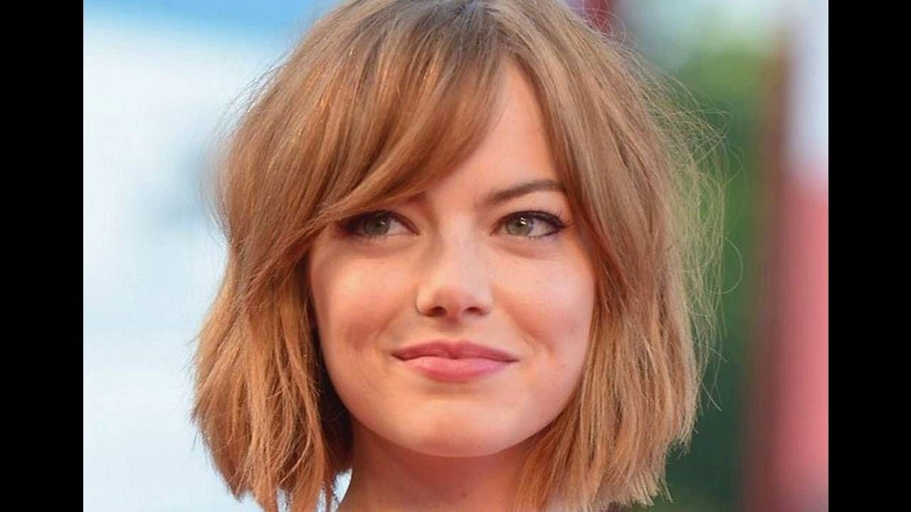 Side Swept Bangs Suits Best For Short Hair Round Face – Youtube Intended For Short Hairstyles With Bangs And Layers For Round Faces (View 13 of 25)