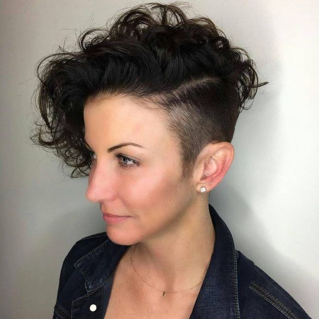 Side Swept Curls And Undercut … | Hair In 2018… Inside Sweeping Pixie Hairstyles With Undercut (Photo 1 of 25)