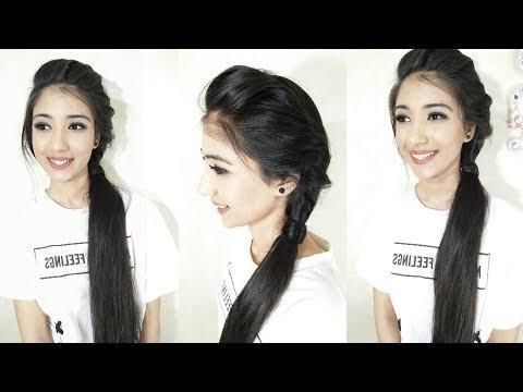 Side Twist Ponytail Hairstyles For Medium Hair | 2 Minute Hairstyle Throughout 2 Minute Side Pony Hairstyles (View 10 of 25)