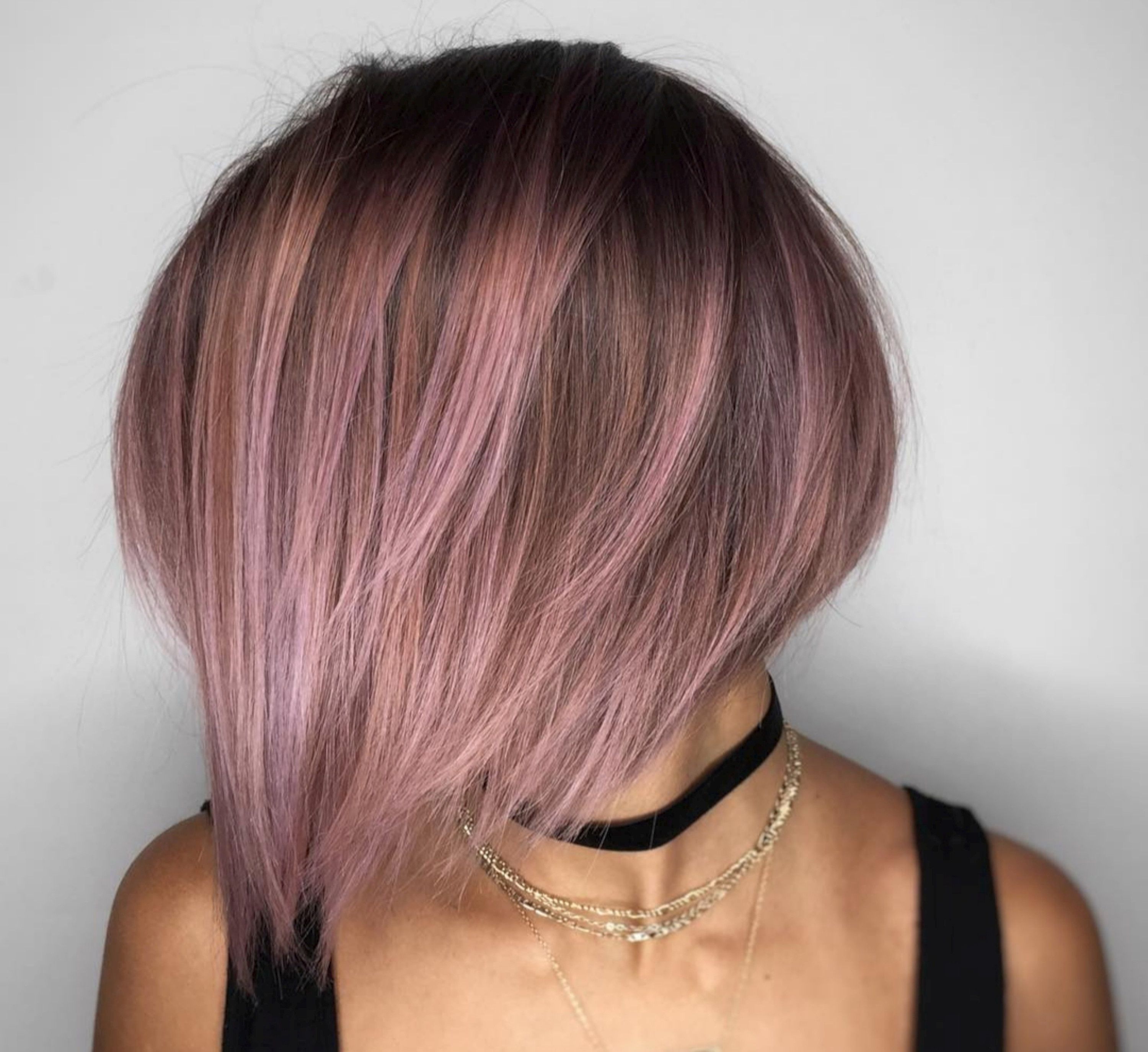 Smokey Pink Color Short Hair Style Wallpaper – Cr Wallpaper In Pink Short Haircuts (Photo 6 of 25)